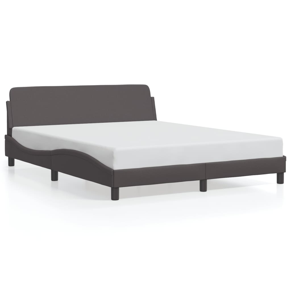 Bedframe "Dover" kunstleer grijs 160x200 cm is nu te koop bij PeponiXL, paradijselijk wonen!
