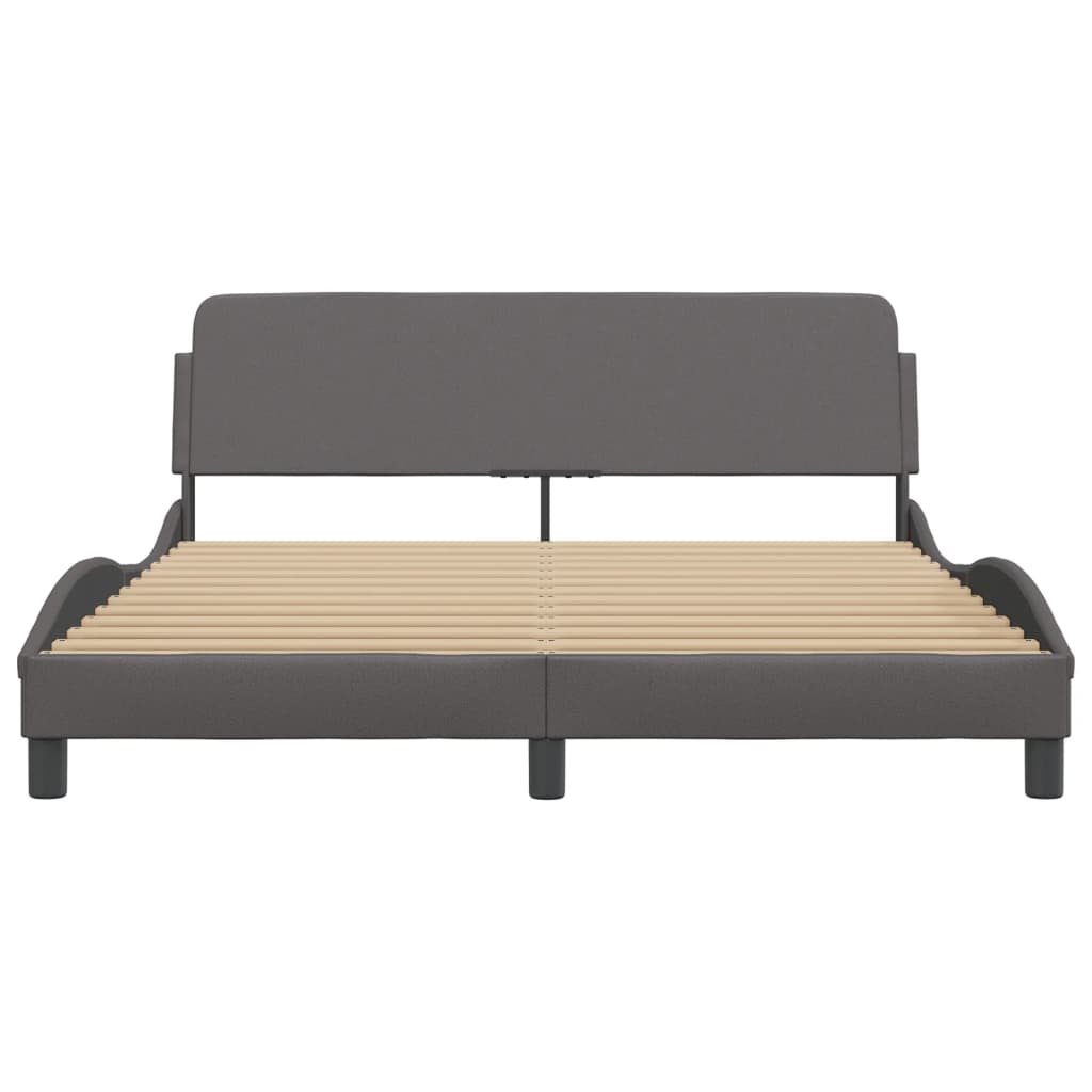 Bedframe "Dover" kunstleer grijs 160x200 cm is nu te koop bij PeponiXL, paradijselijk wonen!