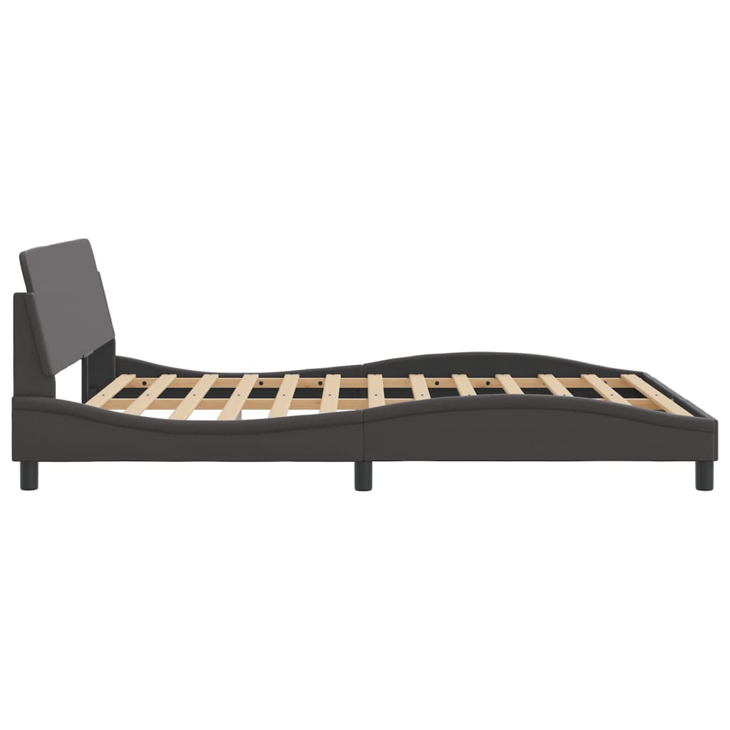 Bedframe "Dover" kunstleer grijs 160x200 cm is nu te koop bij PeponiXL, paradijselijk wonen!