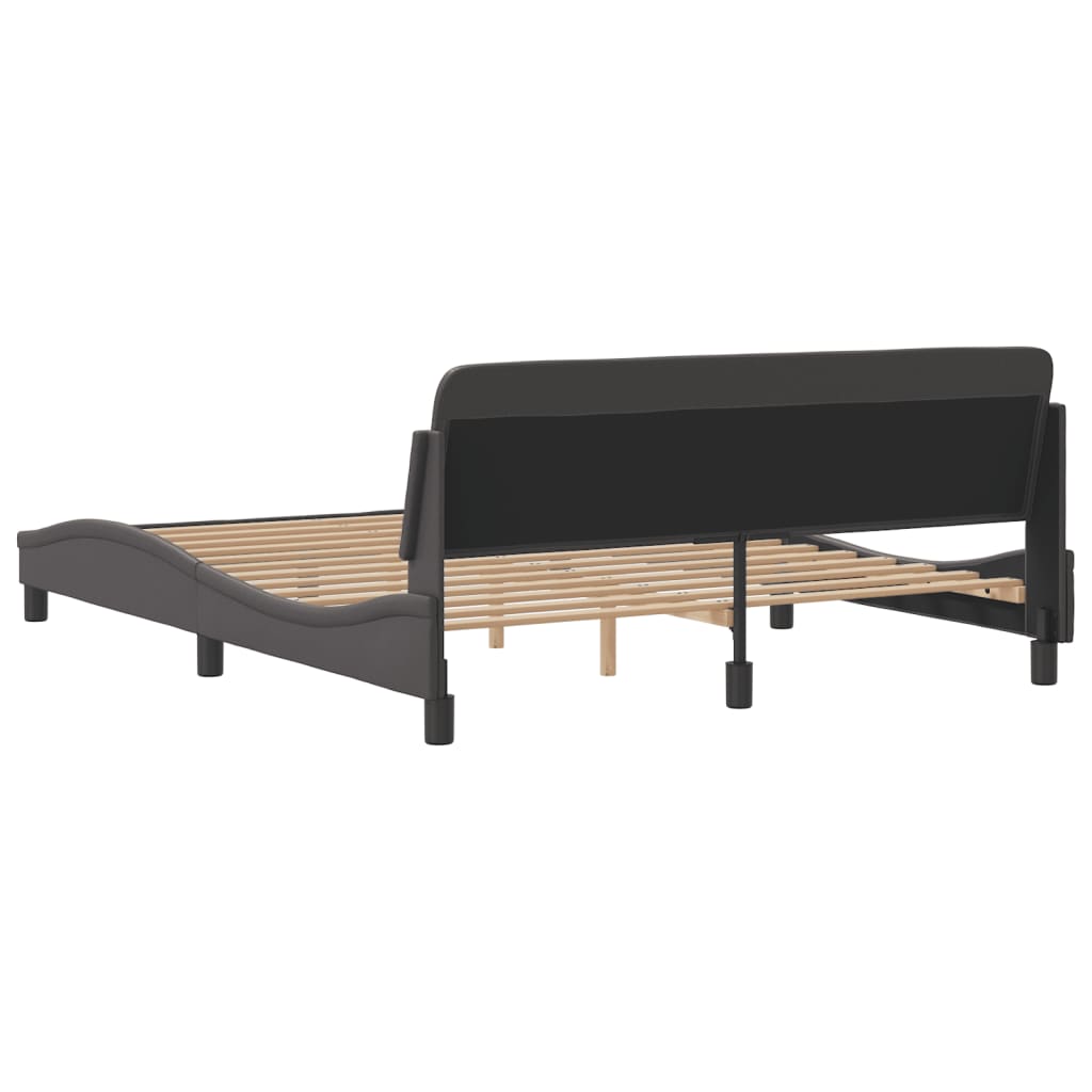 Bedframe "Dover" kunstleer grijs 160x200 cm is nu te koop bij PeponiXL, paradijselijk wonen!