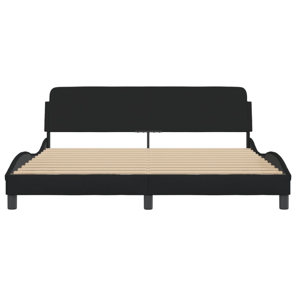 Bedframe "Dover" stof zwart 180x200 cm is nu te koop bij PeponiXL, paradijselijk wonen!