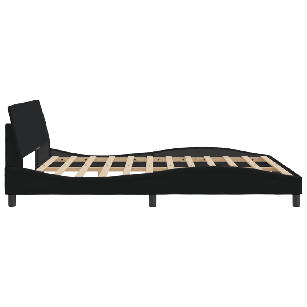 Bedframe "Dover" stof zwart 180x200 cm is nu te koop bij PeponiXL, paradijselijk wonen!
