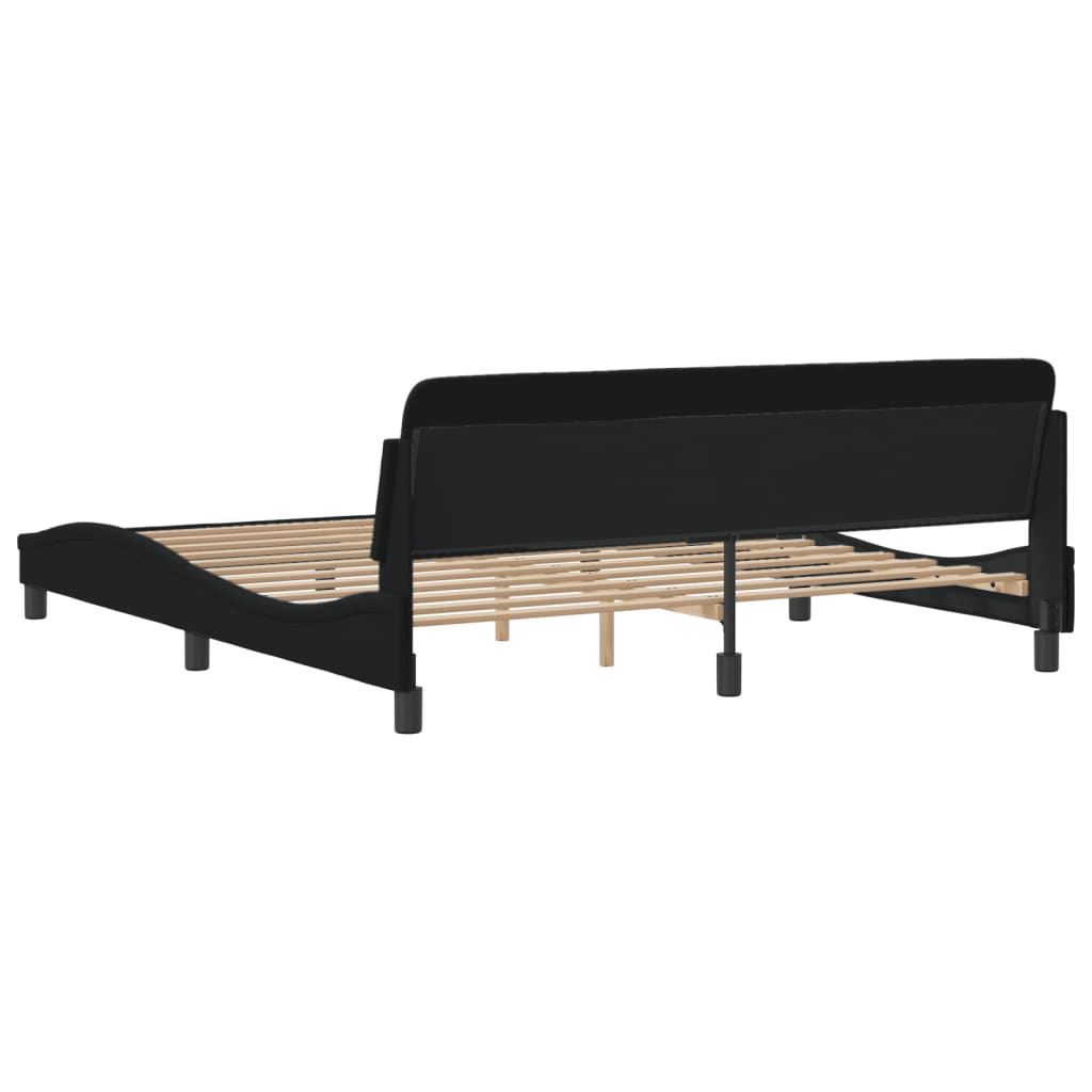 Bedframe "Dover" stof zwart 180x200 cm is nu te koop bij PeponiXL, paradijselijk wonen!