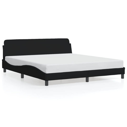 Bedframe "Dover" stof zwart 180x200 cm is nu te koop bij PeponiXL, paradijselijk wonen!