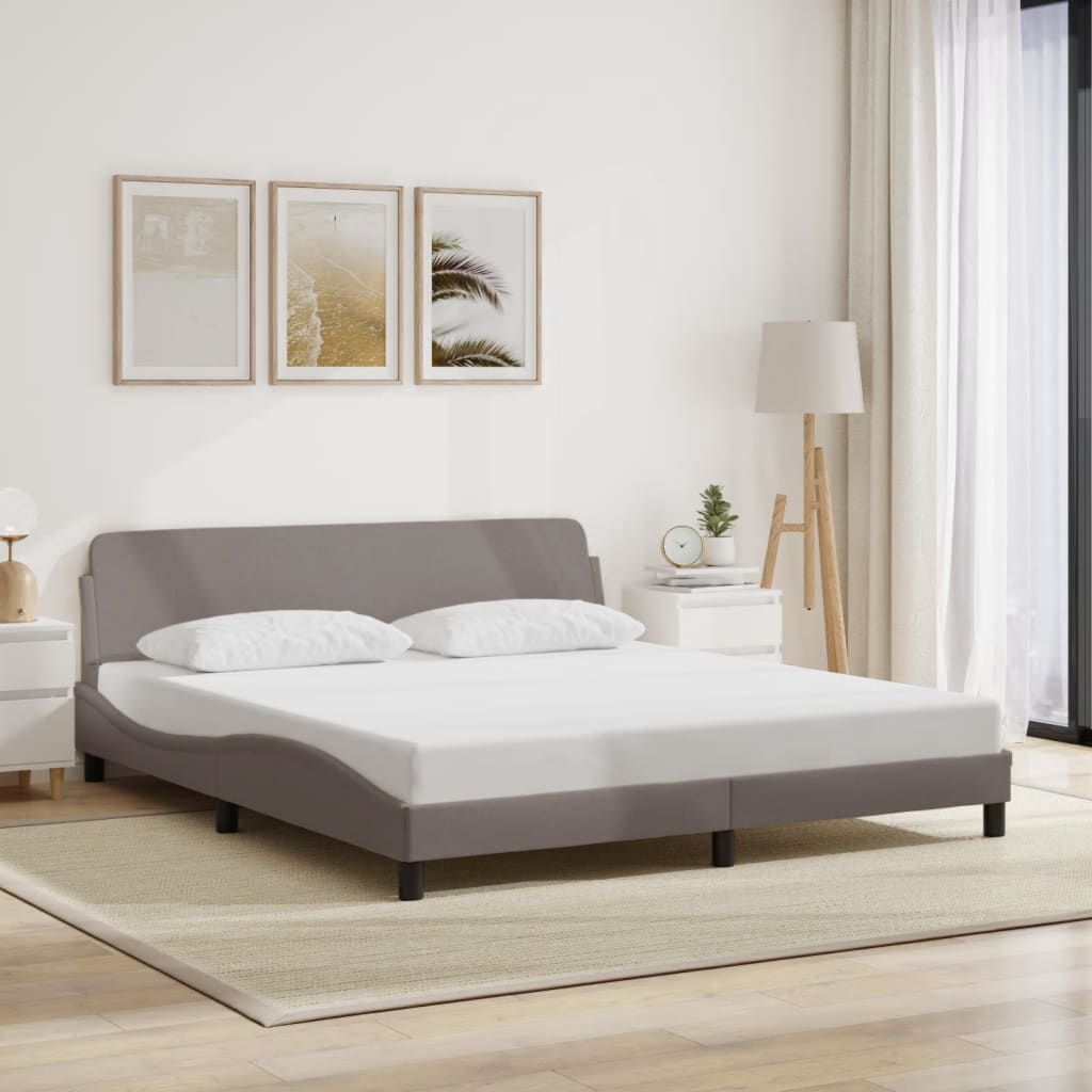 Bedframe "Dover" stof taupe 180x200 cm is nu te koop bij PeponiXL, paradijselijk wonen!