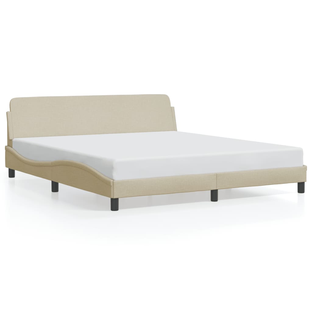 Bedframe "Dover" stof crèmekleurig 180x200 cm is nu te koop bij PeponiXL, paradijselijk wonen!