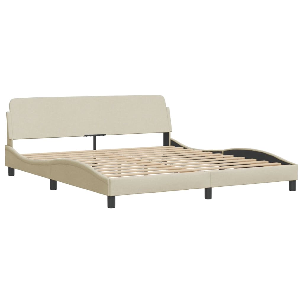 Bedframe "Dover" stof crèmekleurig 180x200 cm is nu te koop bij PeponiXL, paradijselijk wonen!