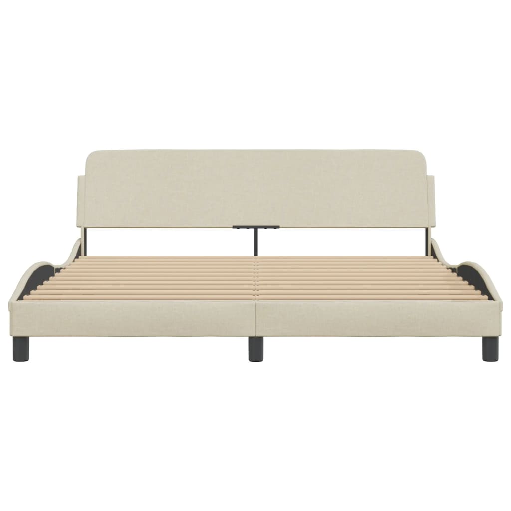Bedframe "Dover" stof crèmekleurig 180x200 cm is nu te koop bij PeponiXL, paradijselijk wonen!