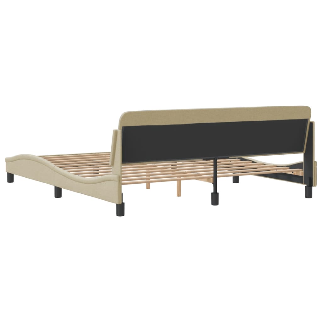 Bedframe "Dover" stof crèmekleurig 180x200 cm is nu te koop bij PeponiXL, paradijselijk wonen!