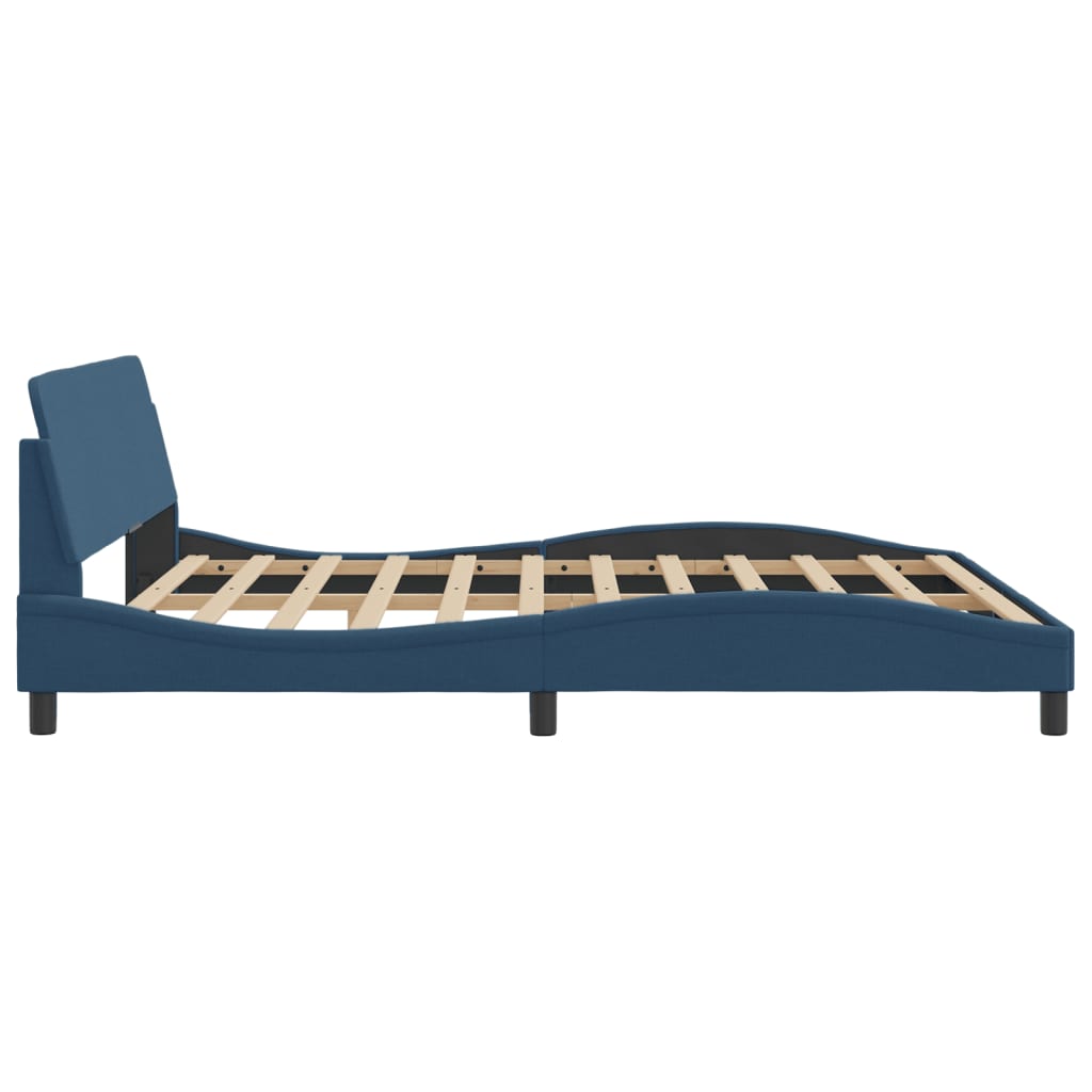 Bedframe met hoofdeinde "Dover" 180x200 cm stof blauw is nu te koop bij PeponiXL, paradijselijk wonen!