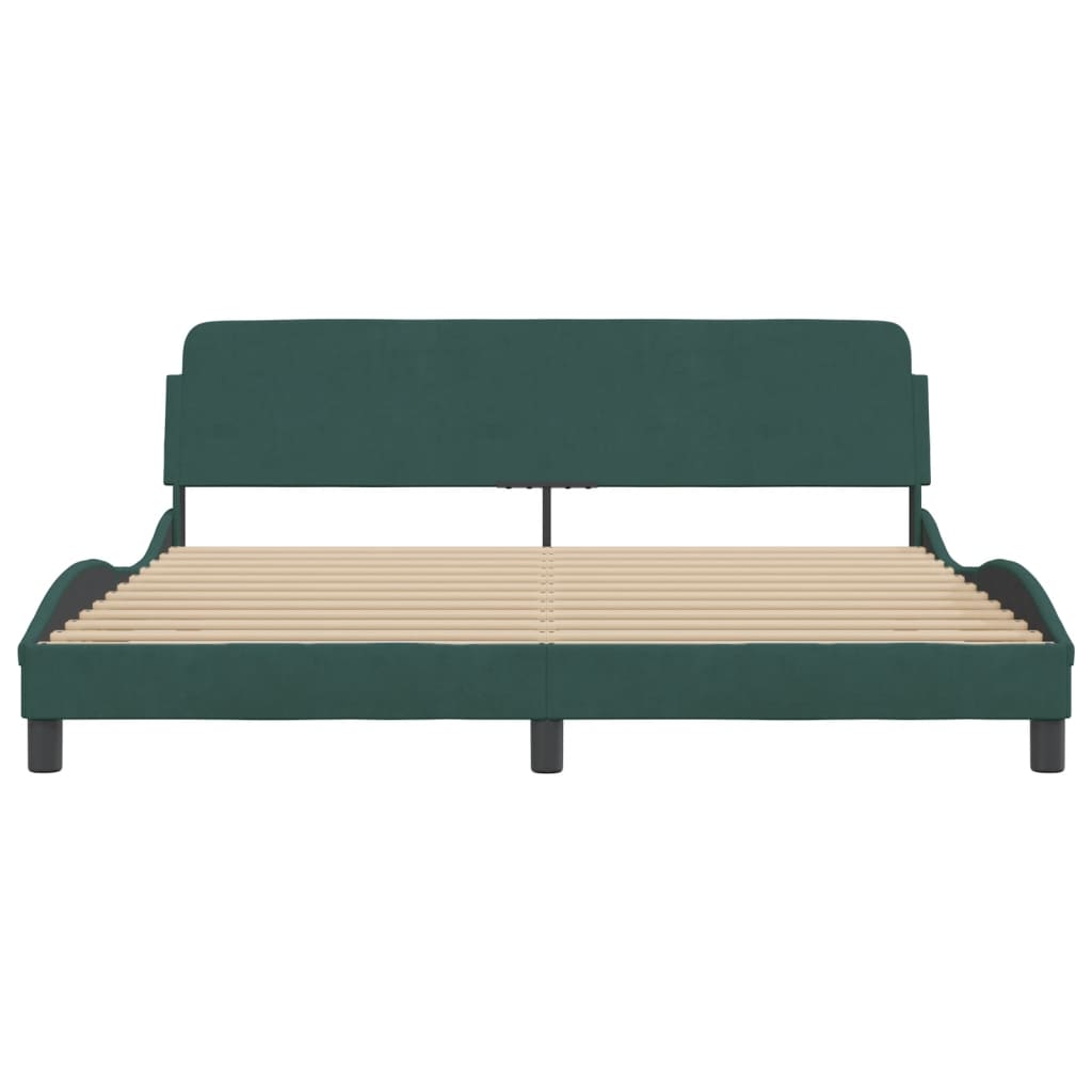 Bedframe "Dover" 180x200 cm fluweel donkergroen is nu te koop bij PeponiXL, paradijselijk wonen!