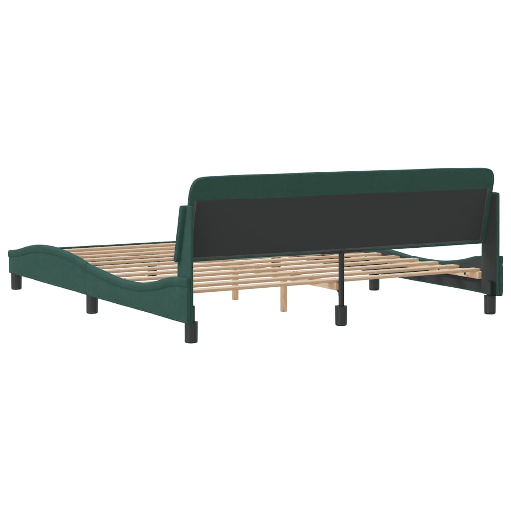 Bedframe "Dover" 180x200 cm fluweel donkergroen is nu te koop bij PeponiXL, paradijselijk wonen!