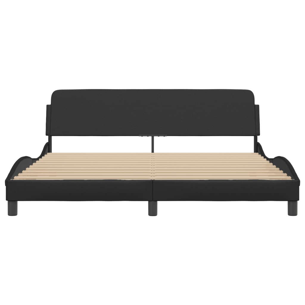 Bedframe "Dover" kunstleer zwart 180x200 cm is nu te koop bij PeponiXL, paradijselijk wonen!