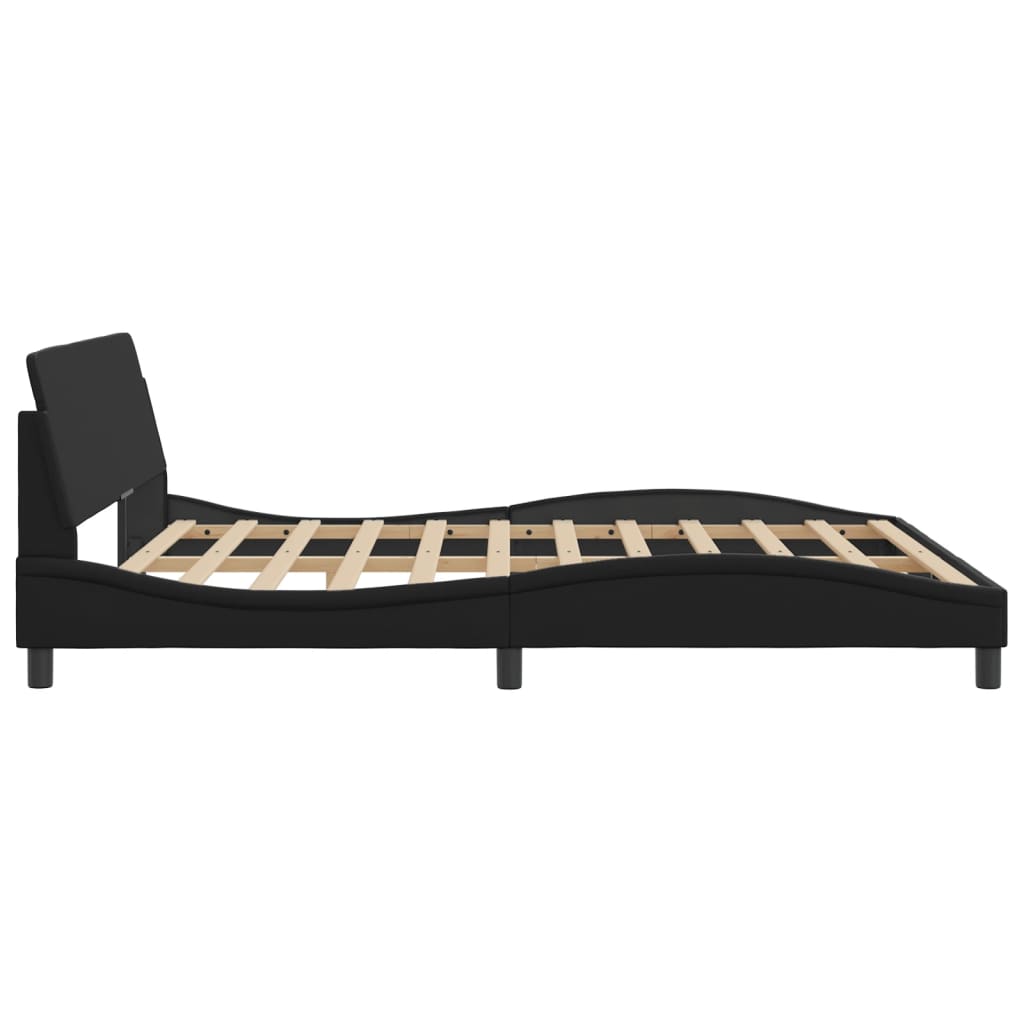 Bedframe "Dover" kunstleer zwart 180x200 cm is nu te koop bij PeponiXL, paradijselijk wonen!