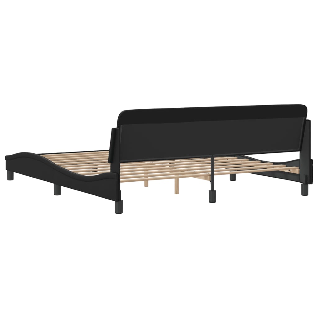 Bedframe "Dover" kunstleer zwart 180x200 cm is nu te koop bij PeponiXL, paradijselijk wonen!