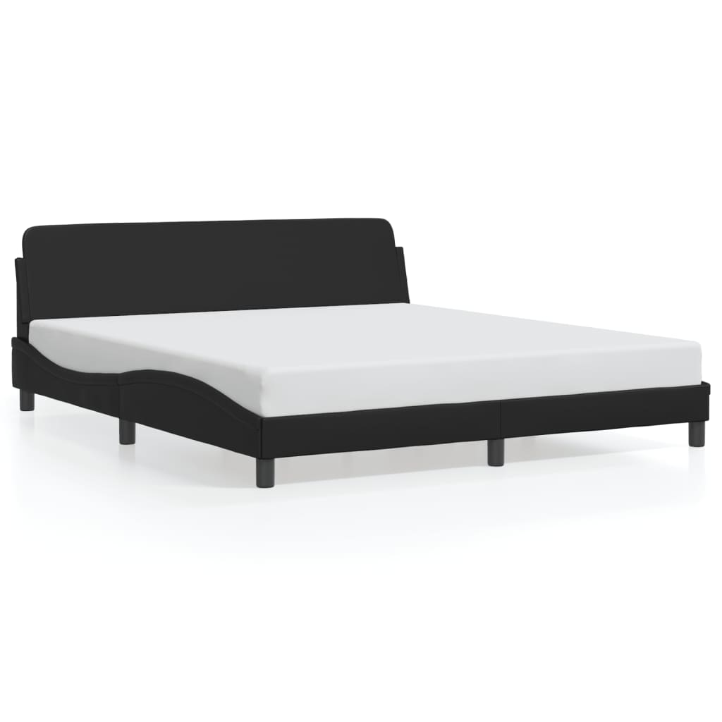 Bedframe "Dover" kunstleer zwart 180x200 cm is nu te koop bij PeponiXL, paradijselijk wonen!