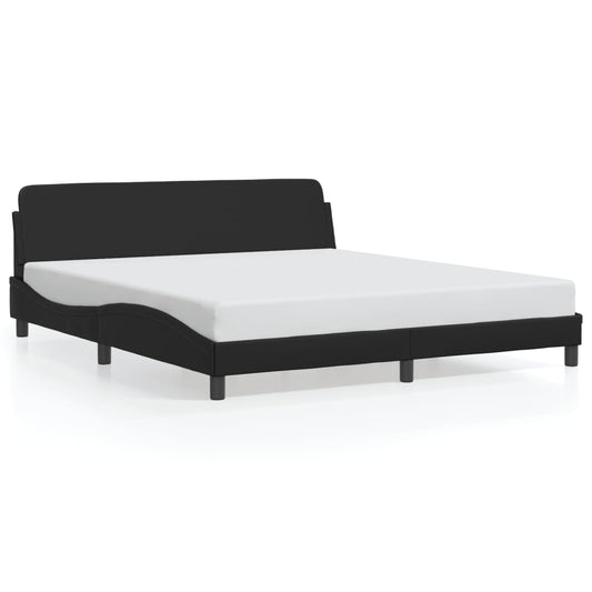 Bedframe "Dover" kunstleer zwart 180x200 cm is nu te koop bij PeponiXL, paradijselijk wonen!