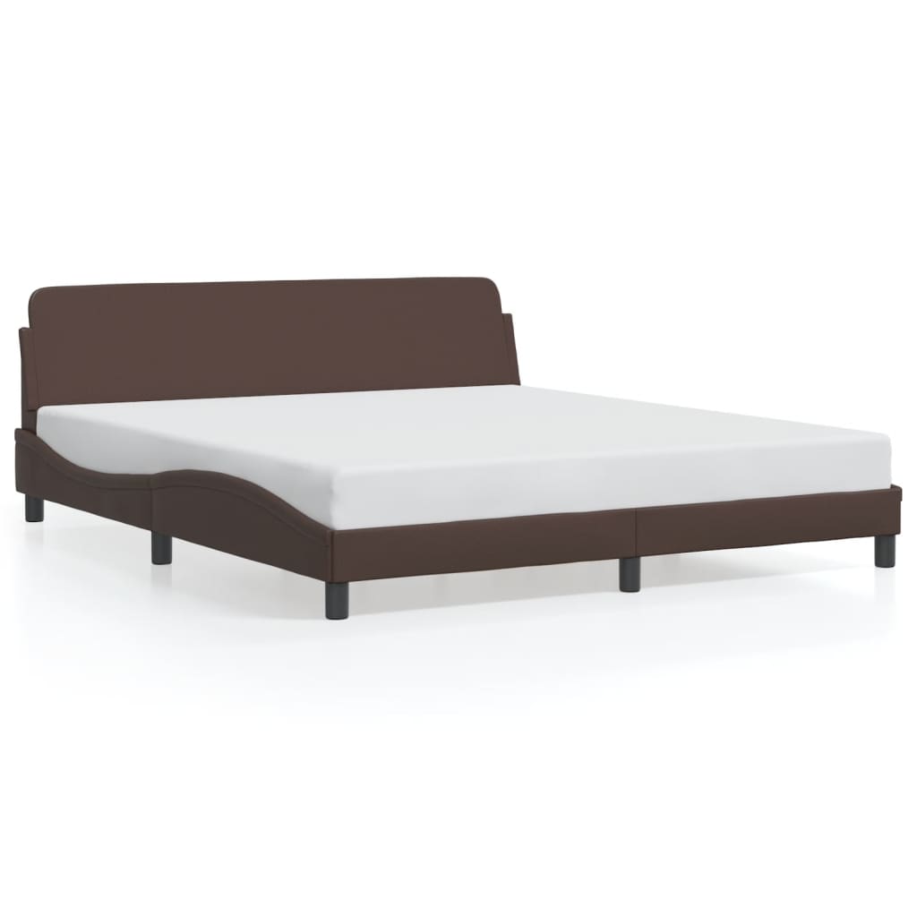 Bedframe "Dover" kunstleer bruin 180x200 cm is nu te koop bij PeponiXL, paradijselijk wonen!