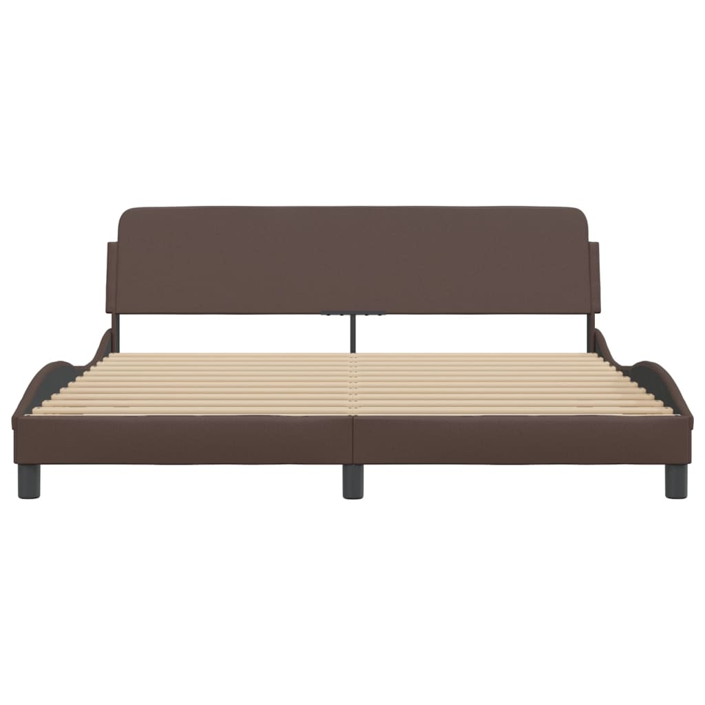 Bedframe "Dover" kunstleer bruin 180x200 cm is nu te koop bij PeponiXL, paradijselijk wonen!
