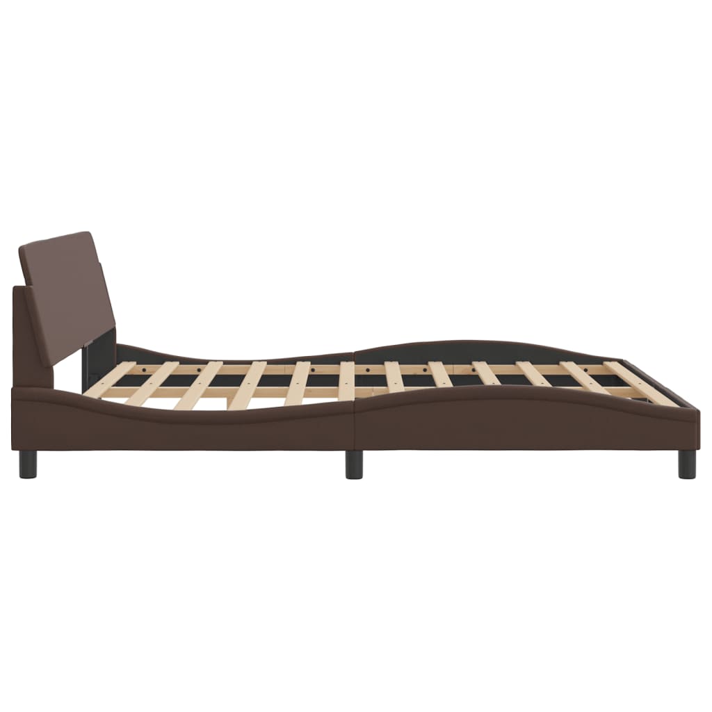 Bedframe "Dover" kunstleer bruin 180x200 cm is nu te koop bij PeponiXL, paradijselijk wonen!