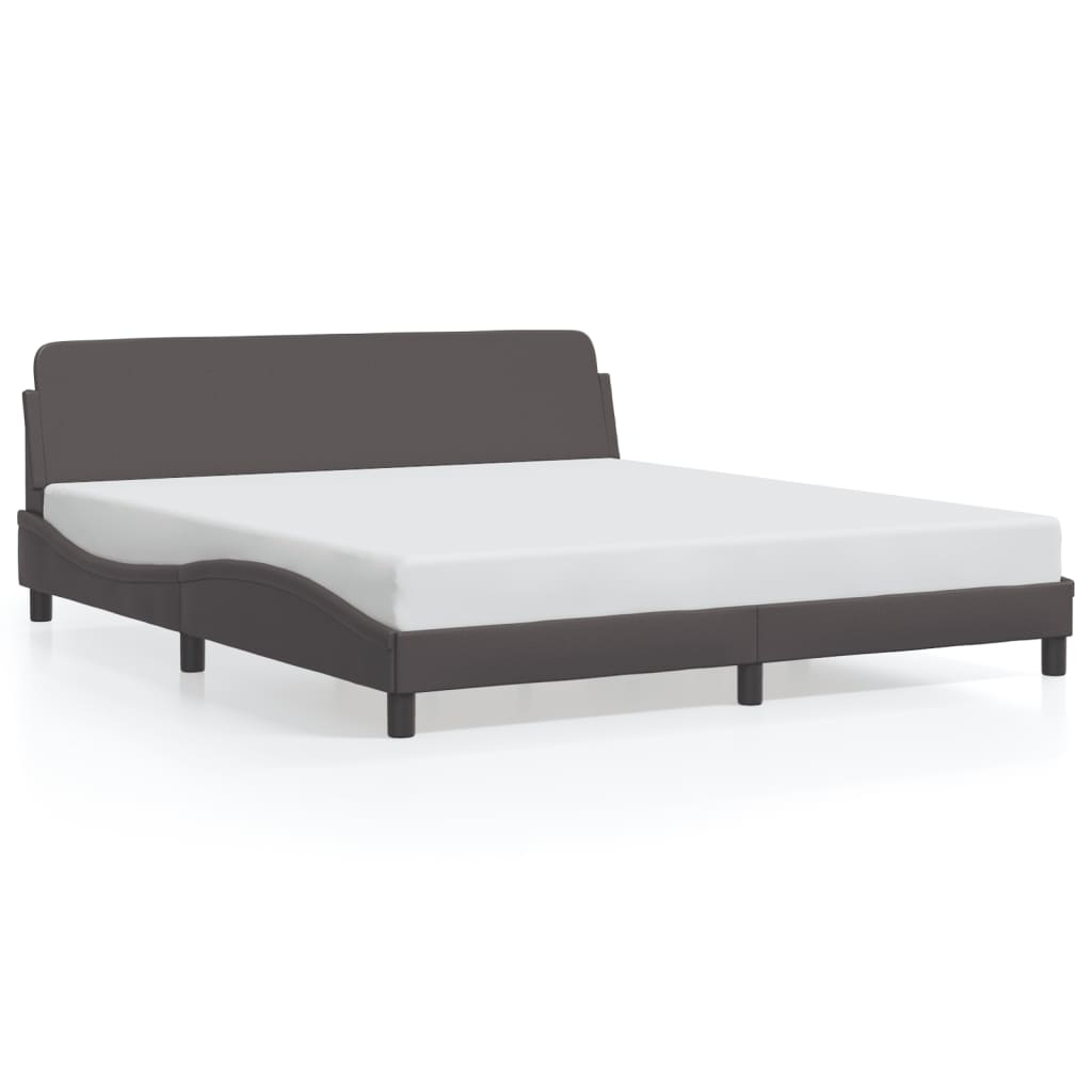 Bedframe "Dover" kunstleer grijs 180x200 cm is nu te koop bij PeponiXL, paradijselijk wonen!