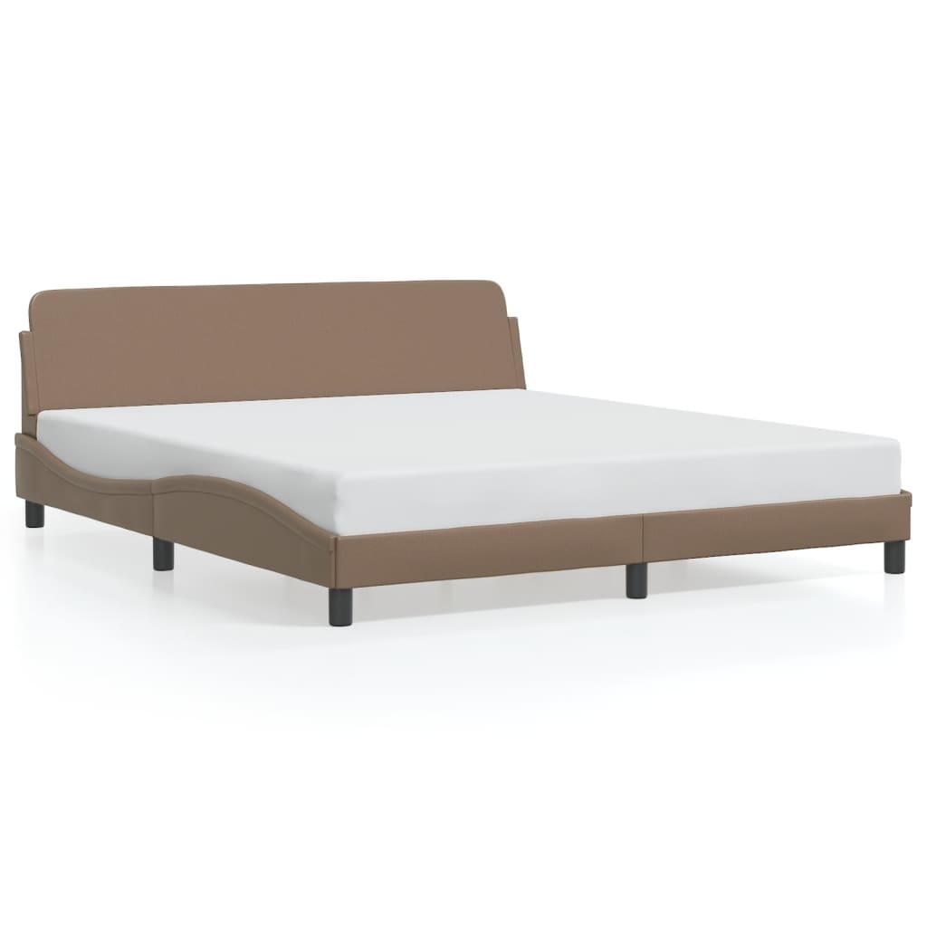 Bedframe "Dover" kunstleer cappuccinokleurig 180x200 cm is nu te koop bij PeponiXL, paradijselijk wonen!
