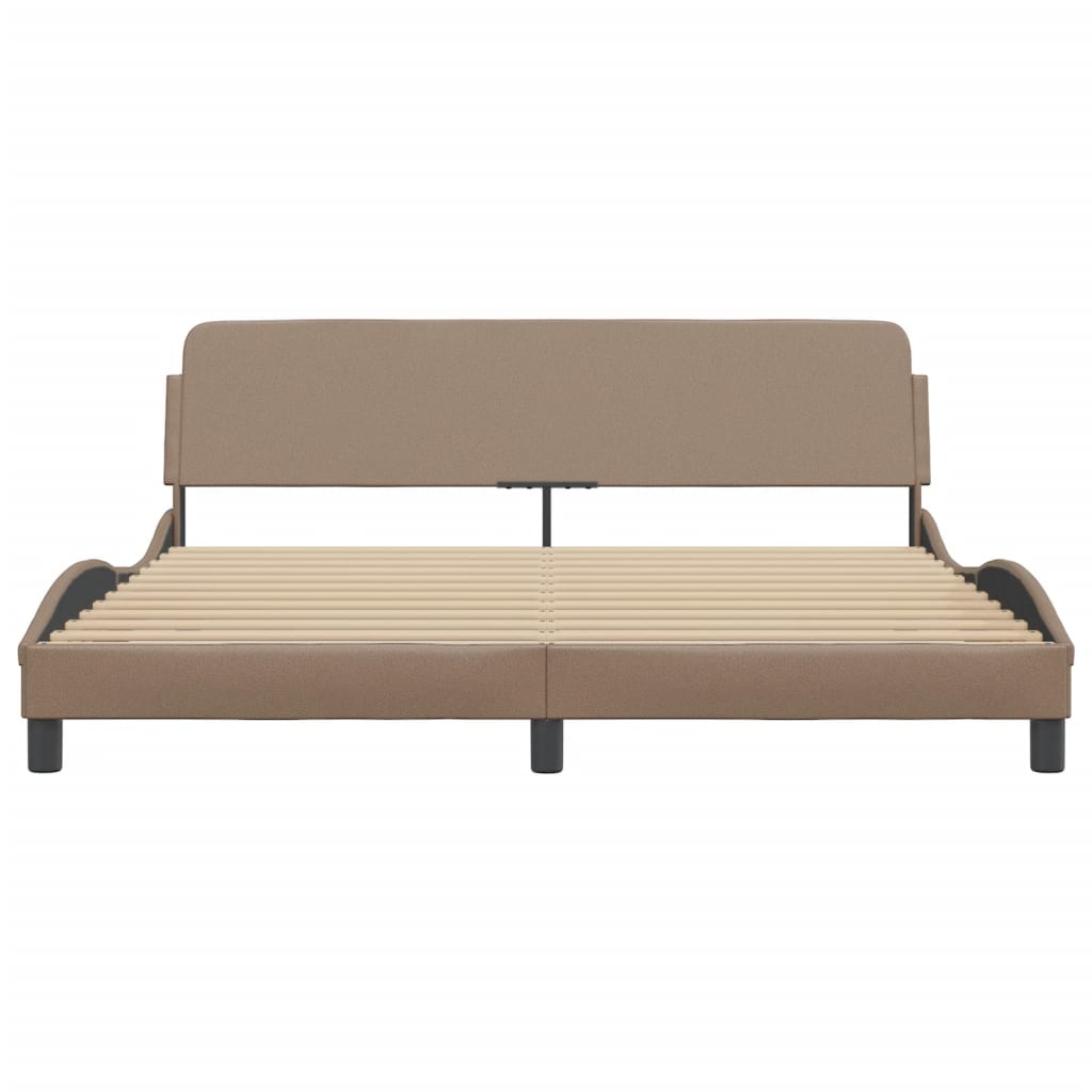 Bedframe "Dover" kunstleer cappuccinokleurig 180x200 cm is nu te koop bij PeponiXL, paradijselijk wonen!