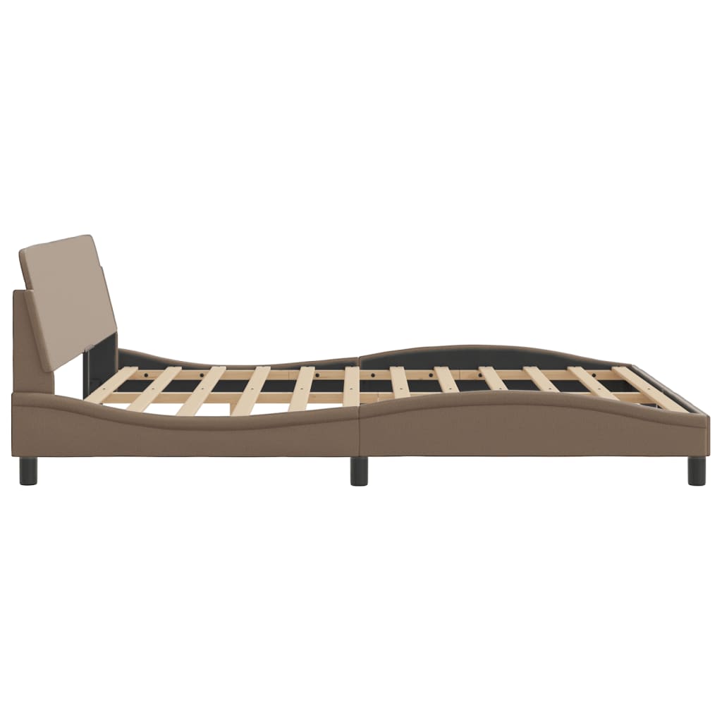 Bedframe "Dover" kunstleer cappuccinokleurig 180x200 cm is nu te koop bij PeponiXL, paradijselijk wonen!