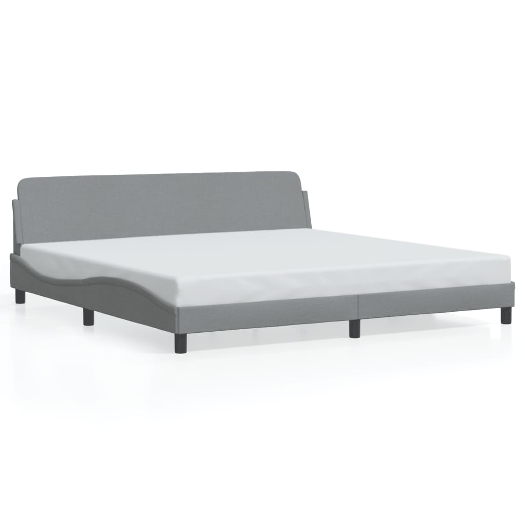 Bedframe "Dover" stof lichtgrijs 200x200 cm is nu te koop bij PeponiXL, paradijselijk wonen!