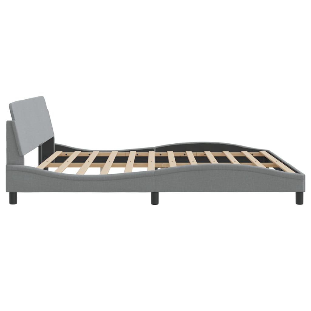 Bedframe "Dover" stof lichtgrijs 200x200 cm is nu te koop bij PeponiXL, paradijselijk wonen!