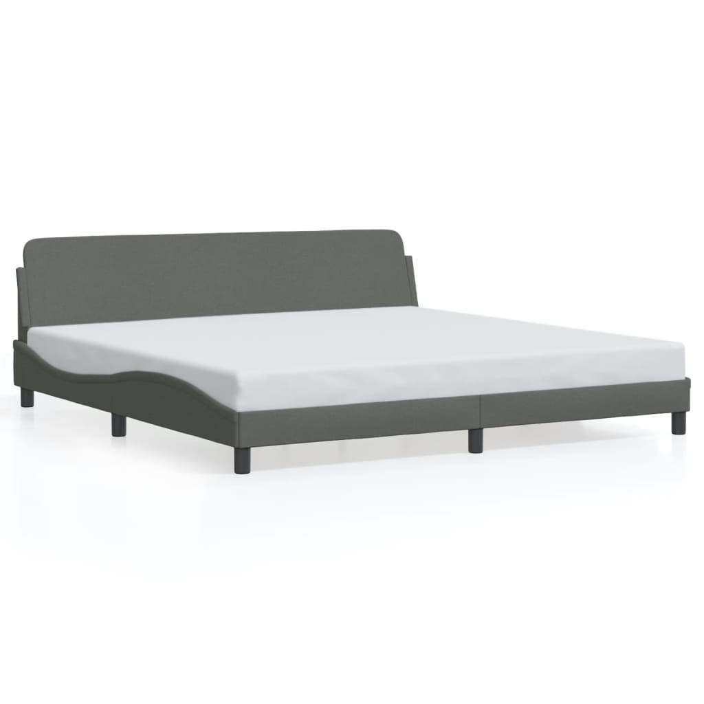 Bedframe "Dover" stof donkergrijs 200x200 cm is nu te koop bij PeponiXL, paradijselijk wonen!