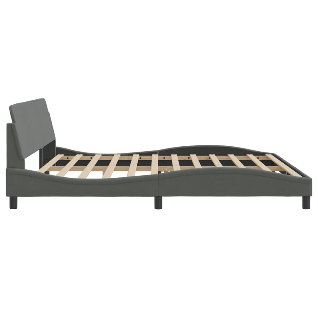 Bedframe "Dover" stof donkergrijs 200x200 cm is nu te koop bij PeponiXL, paradijselijk wonen!