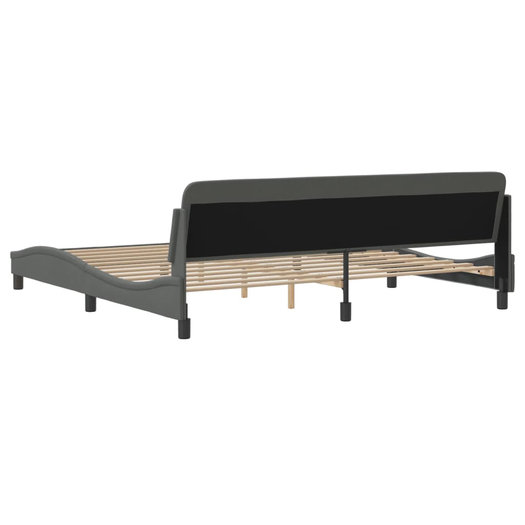 Bedframe "Dover" stof donkergrijs 200x200 cm is nu te koop bij PeponiXL, paradijselijk wonen!