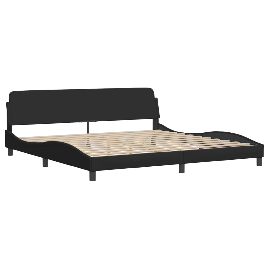 Bedframe "Dover" stof zwart 200x200 cm is nu te koop bij PeponiXL, paradijselijk wonen!