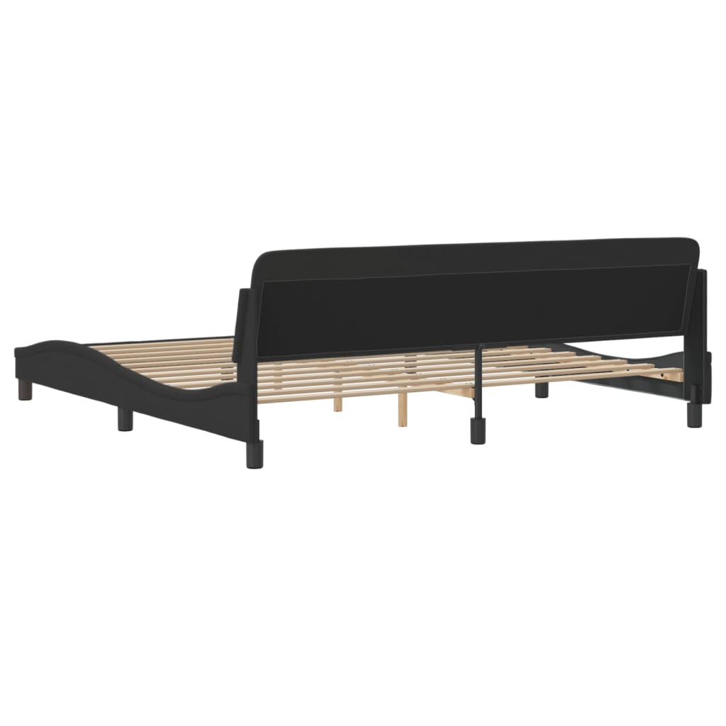 Bedframe "Dover" stof zwart 200x200 cm is nu te koop bij PeponiXL, paradijselijk wonen!