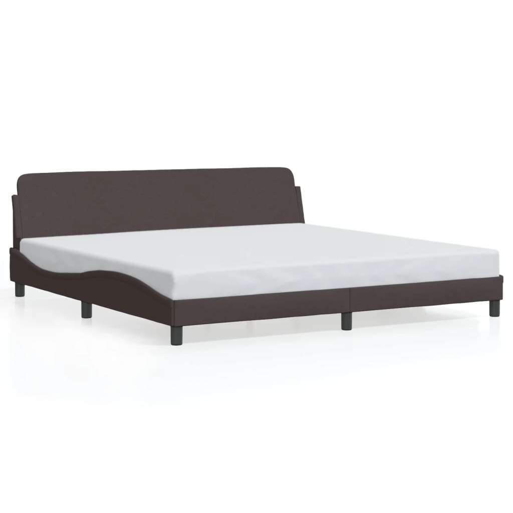 Bedframe "Dover" stof donkerbruin 200x200 cm is nu te koop bij PeponiXL, paradijselijk wonen!