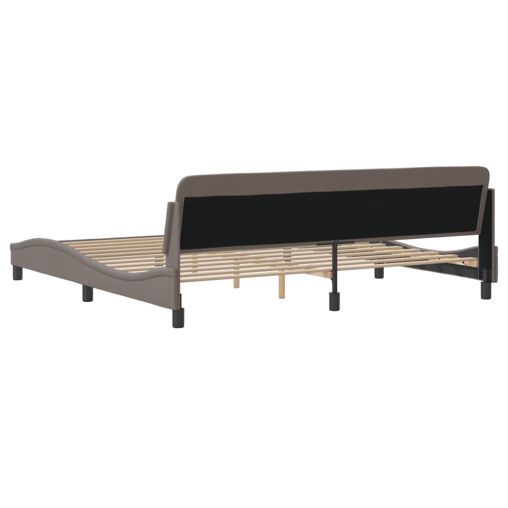 Bedframe "Dover" stof taupe 200x200 cm is nu te koop bij PeponiXL, paradijselijk wonen!