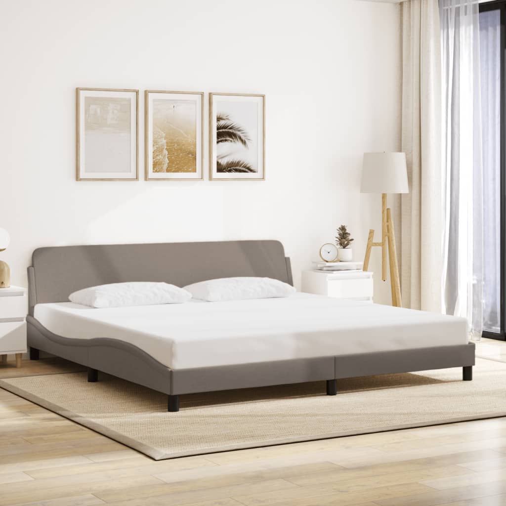 Bedframe "Dover" stof taupe 200x200 cm is nu te koop bij PeponiXL, paradijselijk wonen!