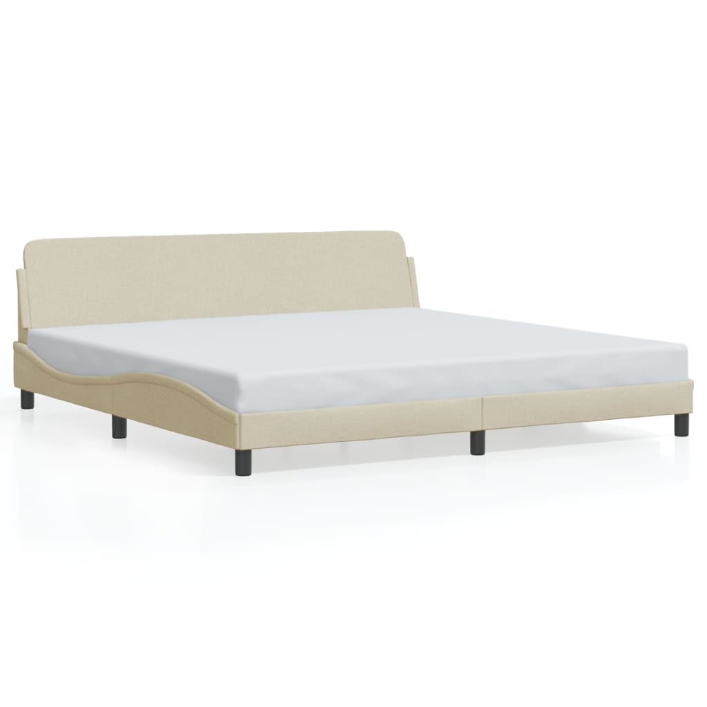 Bedframe "Dover" stof crèmekleurig 200x200 cm is nu te koop bij PeponiXL, paradijselijk wonen!