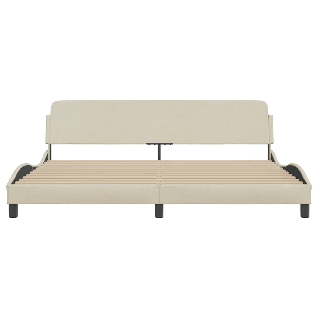 Bedframe "Dover" stof crèmekleurig 200x200 cm is nu te koop bij PeponiXL, paradijselijk wonen!