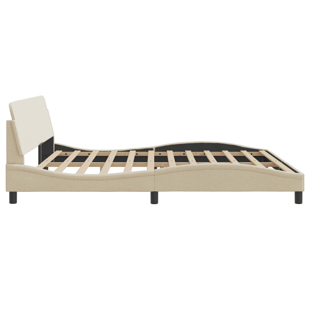 Bedframe "Dover" stof crèmekleurig 200x200 cm is nu te koop bij PeponiXL, paradijselijk wonen!