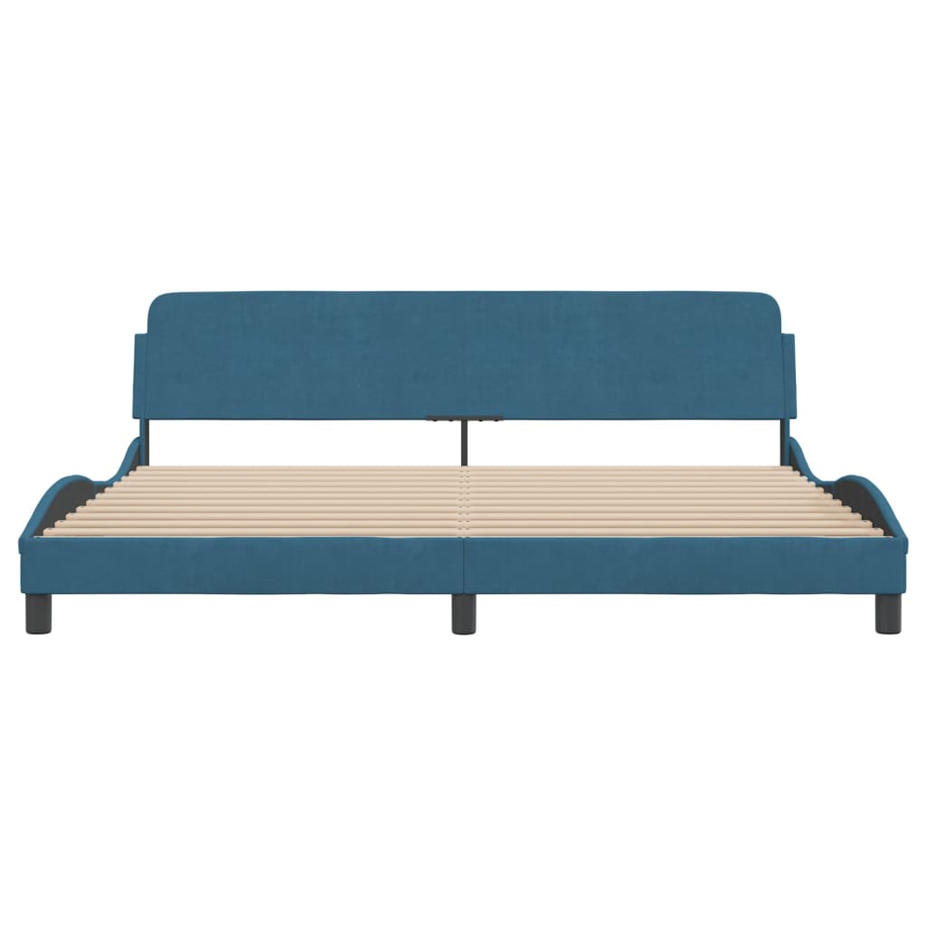Bedframe "Dover" fluweel blauw 200x200 cm is nu te koop bij PeponiXL, paradijselijk wonen!