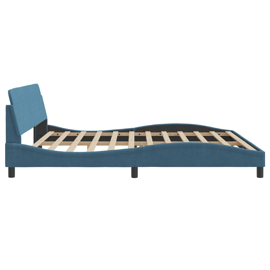 Bedframe "Dover" fluweel blauw 200x200 cm is nu te koop bij PeponiXL, paradijselijk wonen!