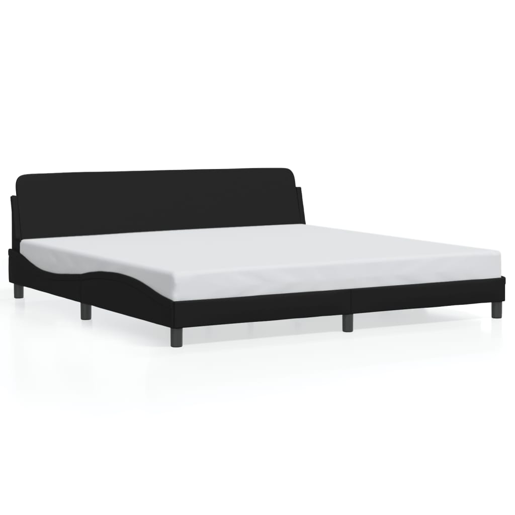 Bedframe "Dover" kunstleer zwart 200x200 cm is nu te koop bij PeponiXL, paradijselijk wonen!