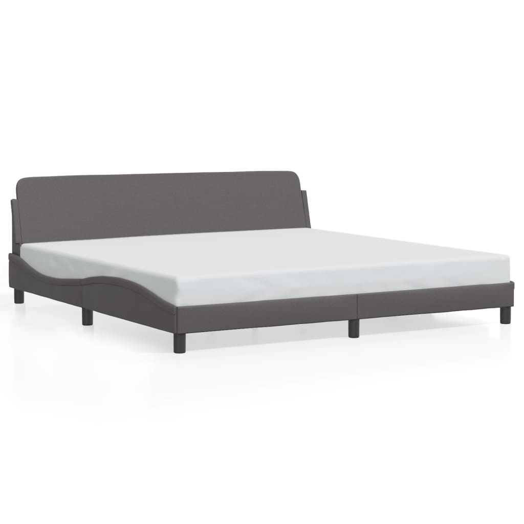 Bedframe "Dover" kunstleer grijs 200x200 cm is nu te koop bij PeponiXL, paradijselijk wonen!