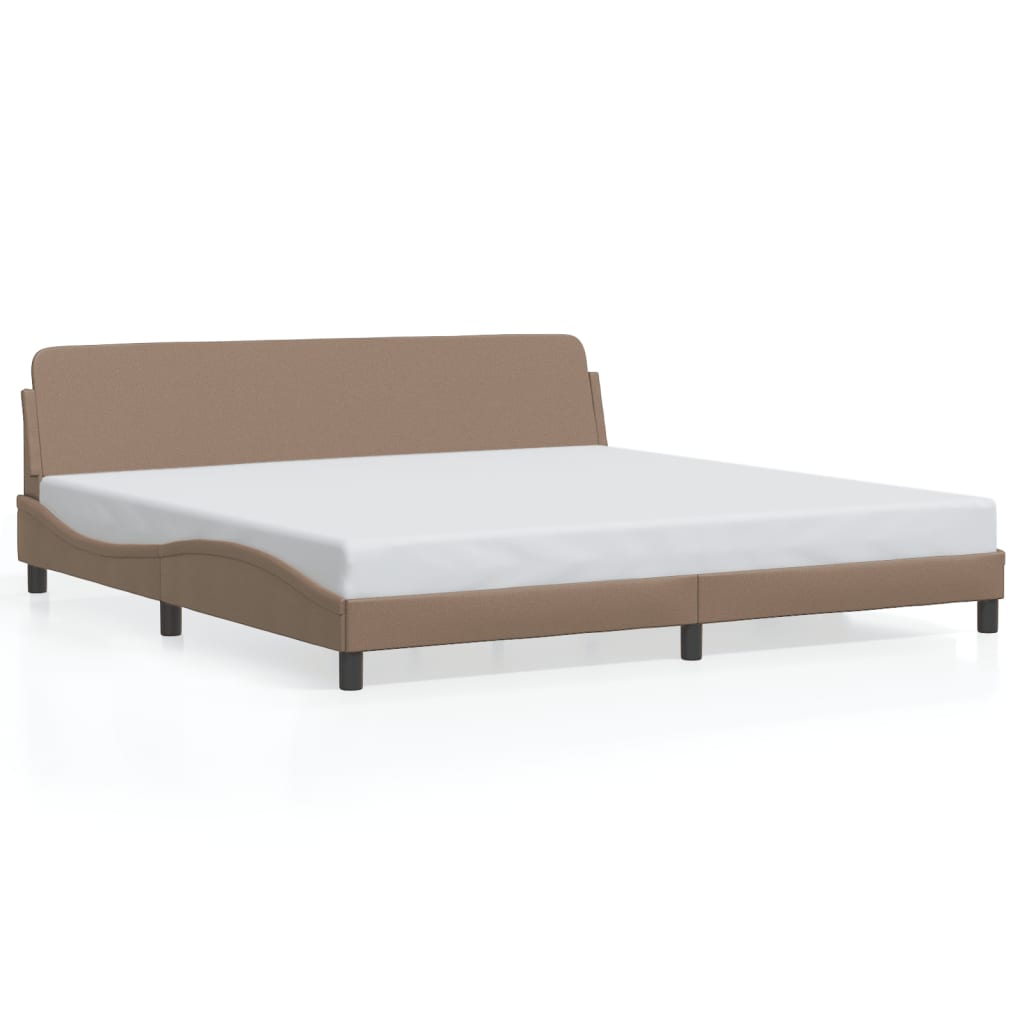 Bedframe "Dover" kunstleer cappuccinokleurig 200x200 cm is nu te koop bij PeponiXL, paradijselijk wonen!