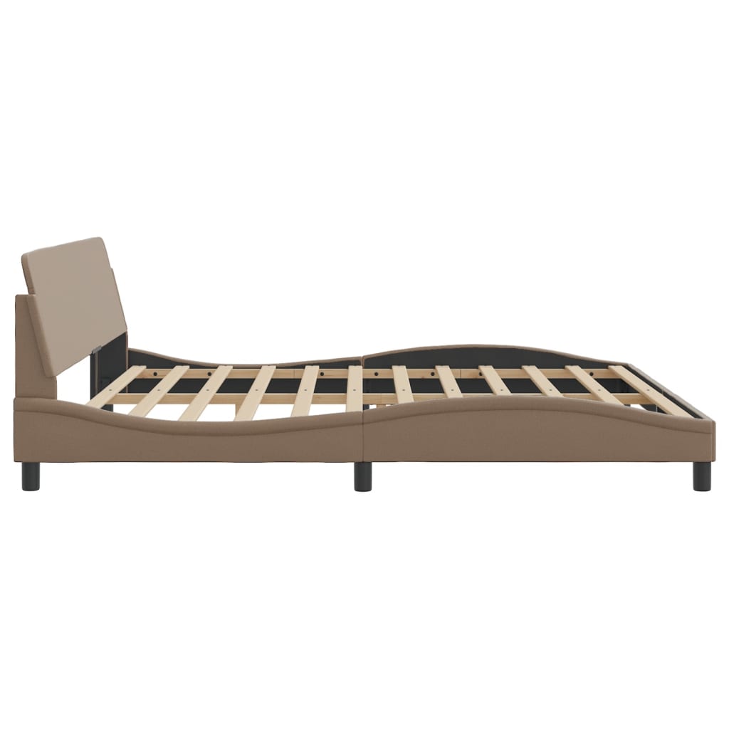 Bedframe "Dover" kunstleer cappuccinokleurig 200x200 cm is nu te koop bij PeponiXL, paradijselijk wonen!