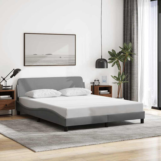 Bedframe "Dover" stof lichtgrijs 152x203 cm is nu te koop bij PeponiXL, paradijselijk wonen!