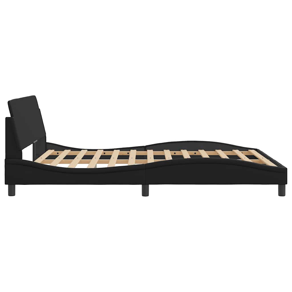 Bedframe "Dover" kunstleer zwart 152x203 cm