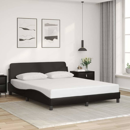 Bedframe "Dover" kunstleer zwart 152x203 cm is nu te koop bij PeponiXL, paradijselijk wonen!